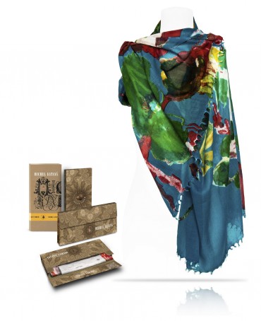 Палантин Женский W40-LA.PEINTURE/TURQU